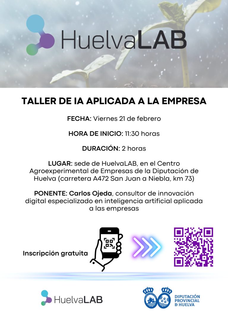 HuelvaLAB acerca la inteligencia artificial a las empresas con un taller práctico dirigido por Carlos Ojeda