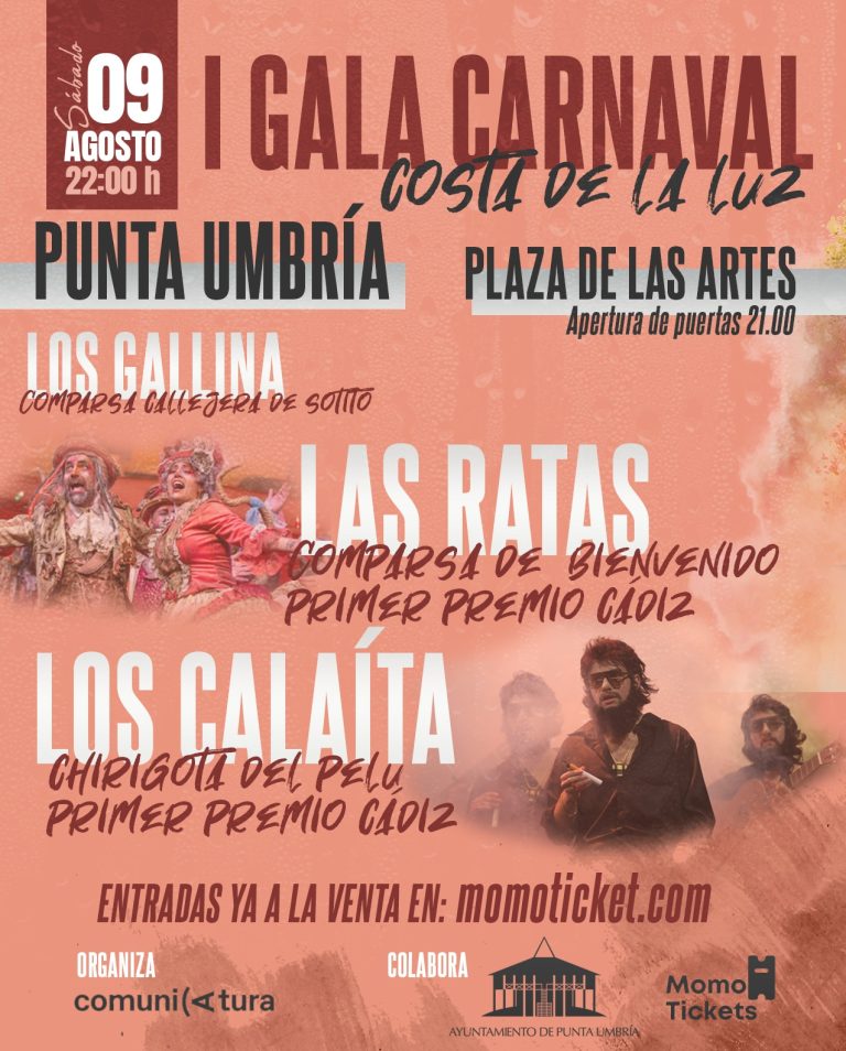 Punta Umbría celebrará en agosto una gala de Carnaval con las agrupaciones ganadoras del COAC 2025