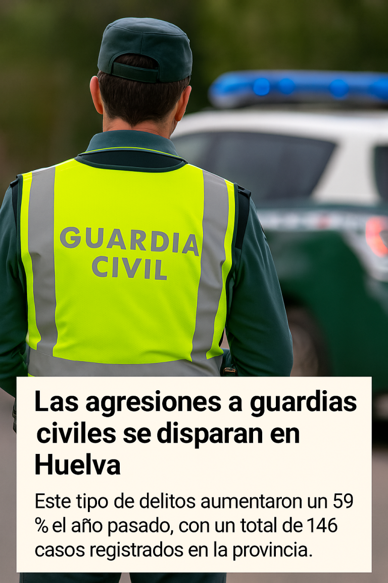La AUGC Huelva denuncia un aumento del 50% en agresiones a guardias civiles y un 500% en las bajas por lesiones