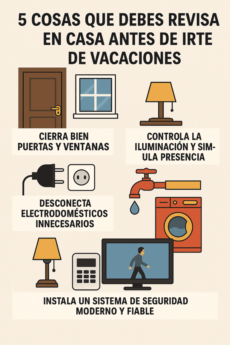 5 cosas que debes revisar en casa antes de irte de vacaciones