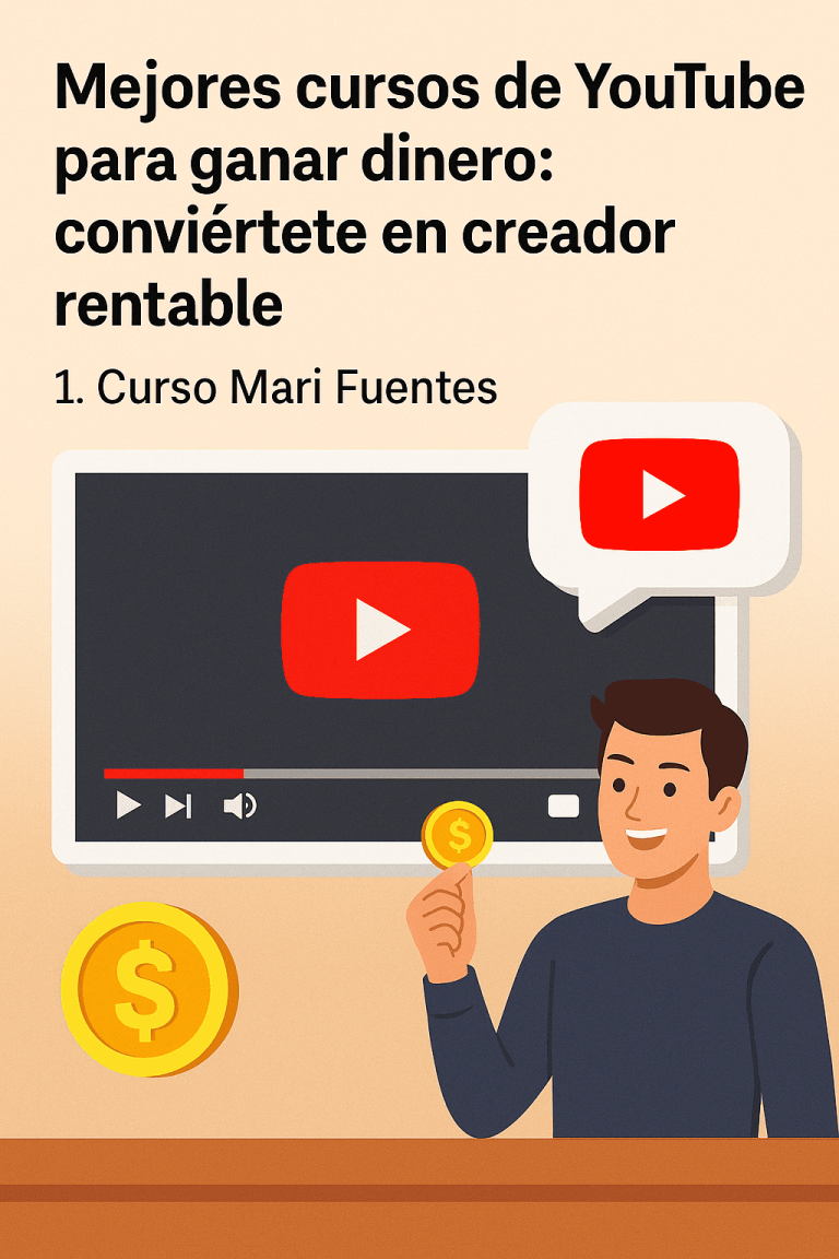 Mejores cursos de YouTube para ganar dinero: conviértete en creador rentable