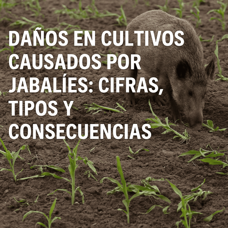 Daños en cultivos causados por jabalíes: cifras, tipos y consecuencias