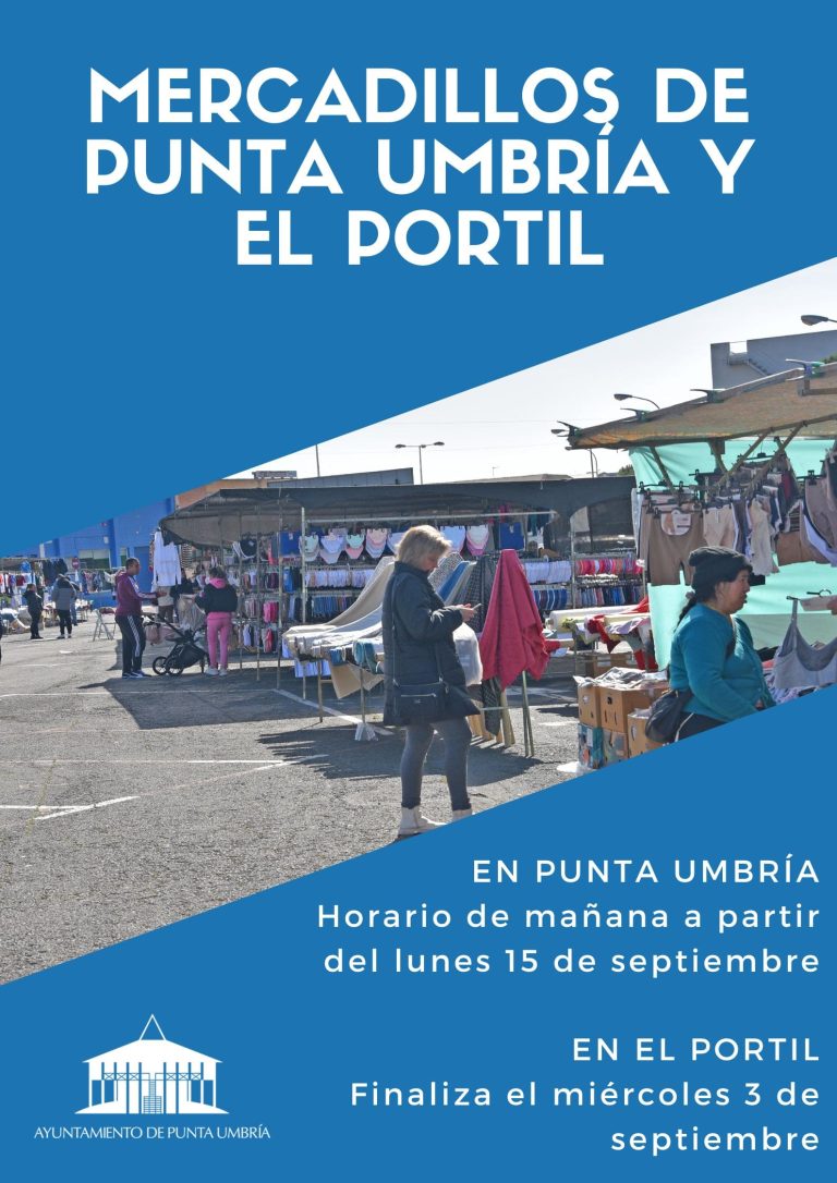 El mercadillo de verano de El Portil finaliza esta semana y el de Punta Umbría cambia a horario de invierno