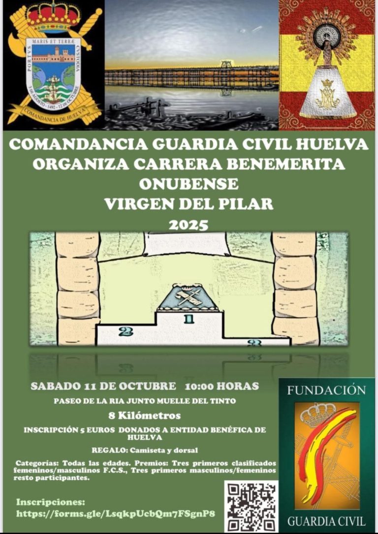 La Guardia Civil organiza la I Carrera Benemérita Onubense “Virgen del Pilar” con fines solidarios
