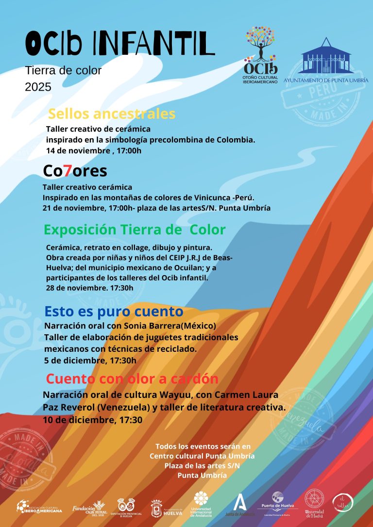 Punta Umbría acoge talleres y una exposición infantil dentro del Otoño Cultural Iberoamericano 2025