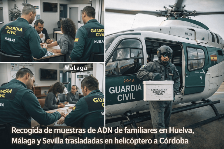 La Guardia Civil coordina la recogida y traslado de muestras de ADN para la identificación de víctimas del accidente ferroviario