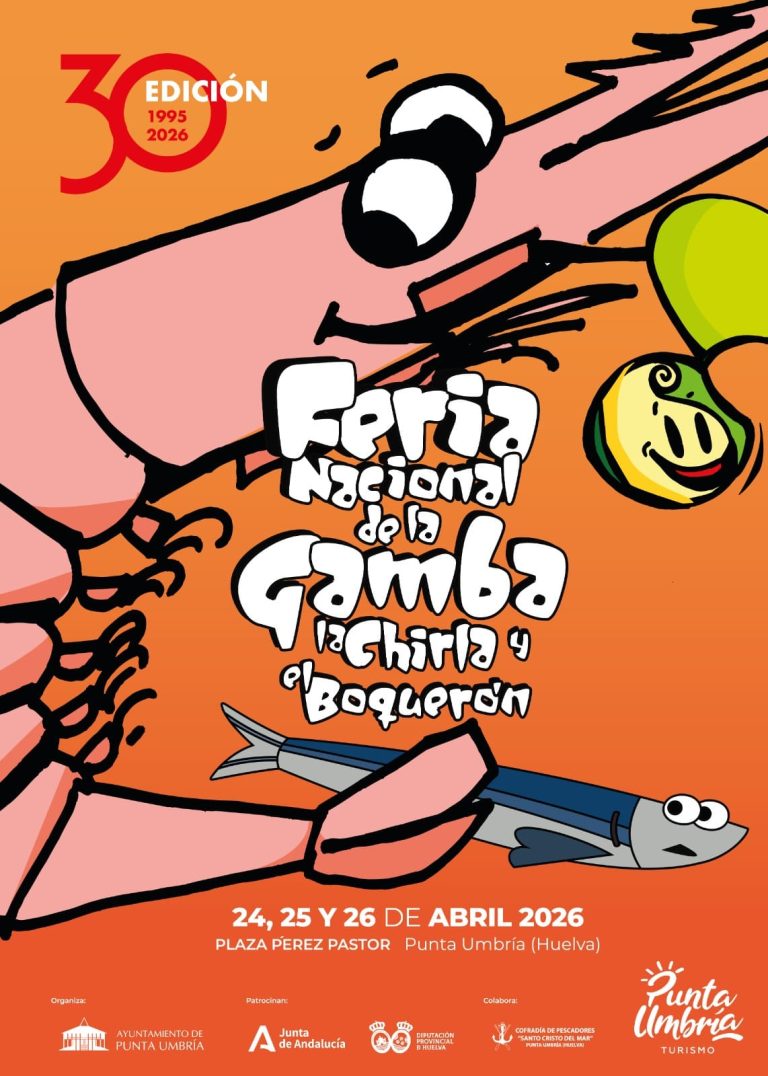 Punta Umbría celebra el 30 aniversario de su Feria de la Gamba con previsión de 80.000 visitantes