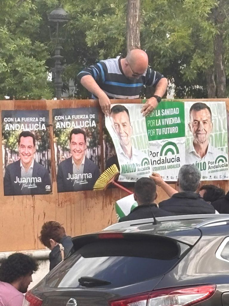 El PP de Aracena denuncia el “ataque antidemocrático” de Por Andalucía por tapar carteles electorales
